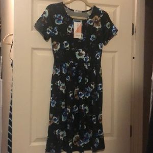Floral pattern honey and lace xs Windsor dress NWT